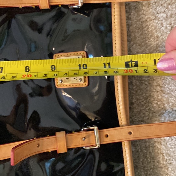 Dooney and Bourke, black patent satchel. - Picture 17 of 17